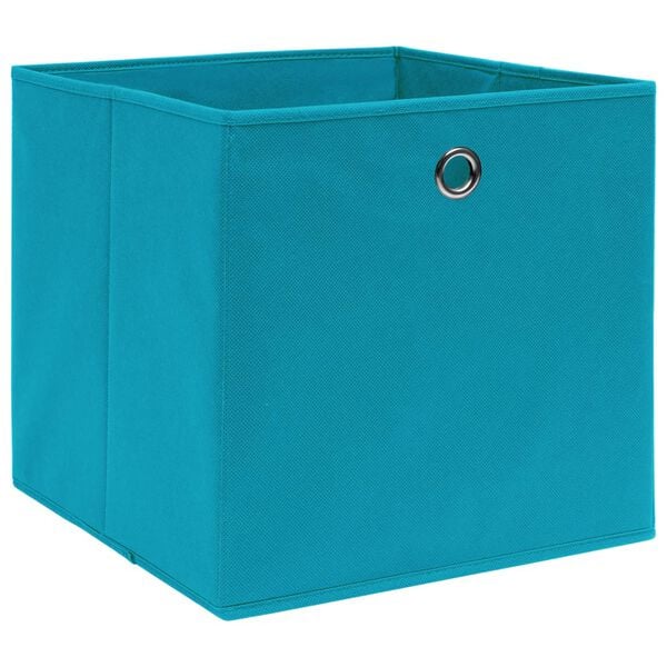vidaXL Aufbewahrungsboxen 4 Stk. Vliesstoff 28x28x28 cm Babyblau