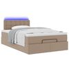 vidaXL Ottoman-Bett mit Matratzen & LEDs Cappuccino-Braun 120x190cm