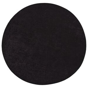 vidaXL Teppich Waschbar Anthrazit &Oslash; 200 cm Rutschfest