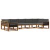 vidaXL Outdoor-Sofagarnitur 7 stk. Natur und Anthrazit