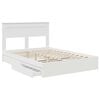 vidaXL Aufbewahrungsbett mit Kopfteil Wei&szlig; 140 x 190 cm Holzwerkstoff