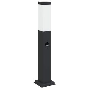 vidaXL Pollerleuchte mit Sensor 50 cm Schwarz IP44