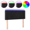 vidaXL LED Kopfteil Schwarz 90x5x78/88 cm Samt