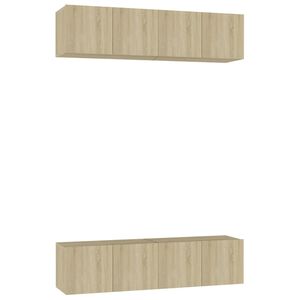 vidaXL TV-Schr&auml;nke 4 Stk. Sonoma-Eiche 60x30x30 cm Holzwerkstoff