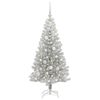 vidaXL Weihnachtsbaum mit 150 LEDs mit St&auml;nder Silber 120 cm PET
