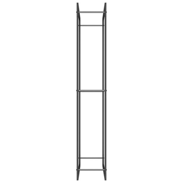 vidaXL Brennholzregal Mattschwarz 80 x 28 x 154 cm Stahl