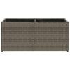 vidaXL Hochbeet mit 2 F&auml;chern Grau 72x30x32 cm Poly Rattan
