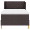 vidaXL Boxspringbett mit Matratze Dunkelbraun 90 x 200 cm Stoff