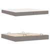 vidaXL Bettgestell mit Matratze mit Matratze 2 pcs Taupe Stoff