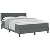 vidaXL Boxspringbett mit Kopfteil Dunkelgrau 200 x 160 cm Stoff