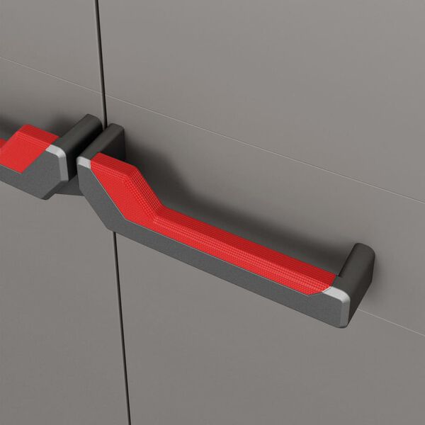 Keter Lagerschrank mit Regalböden Stilo Grau und Schwarz 173 cm