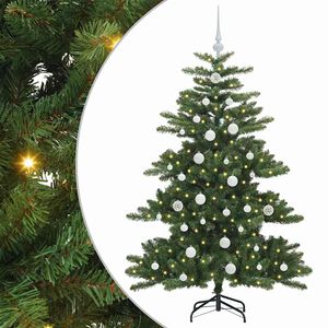 vidaXL K&uuml;nstlicher klappbarer Weihnachtsbaum Gr&uuml;n 150 cm PVC und Stahl