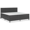 vidaXL Boxspringbett Dunkelgrau Stoff 200x200 cm