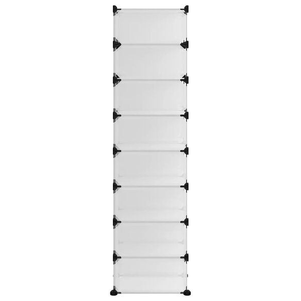 vidaXL Schuhregal Transparent 93x36,5x140 cm PP