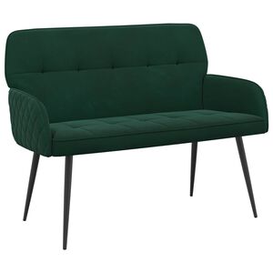vidaXL Zweisitzer-Sofa mit Metallbeinen 2-Sitzer Dunkelgr&uuml;n Samt