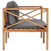vidaXL 4-tlg. Garten-Lounge-Set mit Auflagen Massivholz Teak