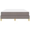 vidaXL Boxspringbett mit Matratze Taupe 140 x 200 cm Stoff