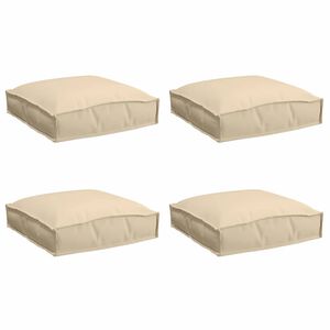 vidaXL Palettkissen für geeigneten Sitz 4 pcs Beige 40 x 40 x 8 cm