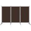 vidaXL 3-tlg. Raumteiler Braun 260x180 cm