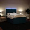 vidaXL Boxspringbett mit Matratze Blau 160x200 cm Samt