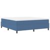 vidaXL Boxspringbett Blau und Wei&szlig; 180 x 200 cm Cordstoff