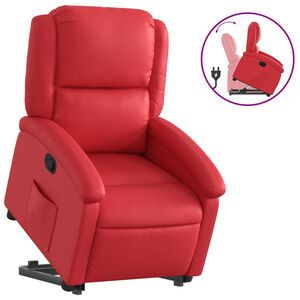 vidaXL Relaxsessel mit Aufstehhilfe Rot Kunstleder