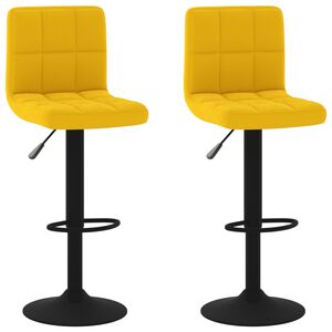 vidaXL Barhocker 2 Stk. Senfgelb Samt