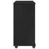 vidaXL Rollschrank Mit Rad Schwarz 63,5 x 39 x 79 cm Massivholz Kiefer