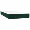 vidaXL Boxspringbett mit Matratze Dunkelgr&uuml;n 80x200 cm Samt