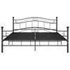 vidaXL Bett Schwarz Metall 180x200 cm