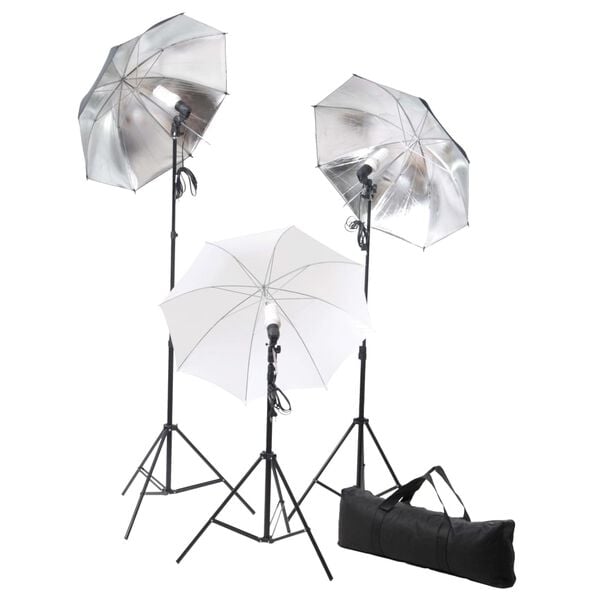 vidaXL Fotostudio-Set mit Lampen und Hintergrundsystem