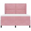 vidaXL Boxspringbett mit Matratze mit Kopfteil Rosa 200 x 160 cm Samt