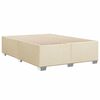 vidaXL Boxspringbett mit Matratze Creme 160x200 cm Stoff