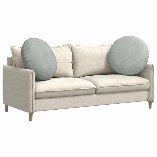 vidaXL Sitzkissen 2 Stück Hellgrau Ø 80 x 29 cm Samt