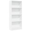 vidaXL B&uuml;cherregal Wei&szlig; 60x24x143 cm Holzwerkstoff