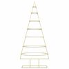 vidaXL Metall Weihnachtsbaum Gold 180 cm Pulverbeschichteter Stahl