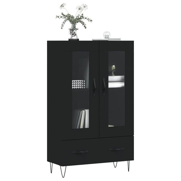 vidaXL Highboard Schwarz 69,5x31x115 cm Holzwerkstoff