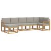 vidaXL Outdoor-Sofagarnitur 7 Stk. Wei&szlig; und Hellgrau