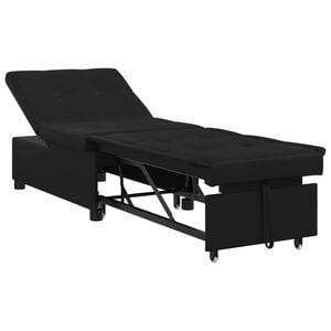 vidaXL Pull-Out Schlafsofa 67cm Schwarz Mikrofaser