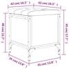 vidaXL Sitzbank mit Stauraum Grau Sonoma 42x42x45 cm Holzwerkstoff