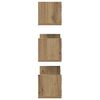 vidaXL Wandregale 3 Stk. Artisan-Eiche 58x18x18 cm Holzwerkstoff
