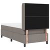 vidaXL Boxspringbett mit Matratze mit Kopfteil Taupe 200 x 80 cm Stoff