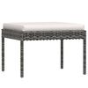 vidaXL 6-tlg. Garten-Lounge-Set mit Kissen Poly Rattan Grau