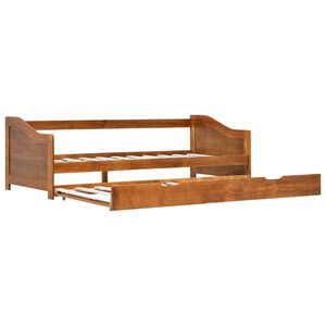 vidaXL Ausziehsofa Bettgestell Honigbraun Kiefernholz 90&times;200 cm