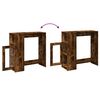 vidaXL Bartisch mit Regal R&auml;uchereiche 101x40x103,5 cm Holzwerkstoff
