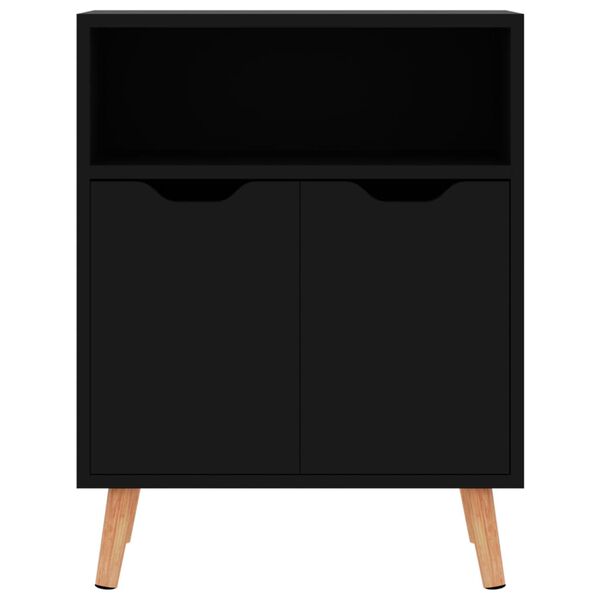vidaXL Sideboard Hochglanz-Schwarz 60x30x72 cm Holzwerkstoff
