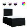 vidaXL Boxspringbett mit Matratze Schwarz 120x190 cm Stoff