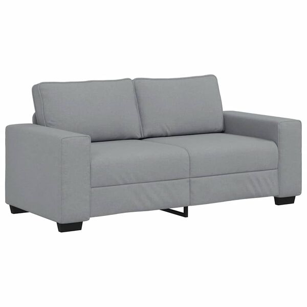 vidaXL 2-Sitzer-Sofa Hellgrau 180x77x82 cm Stoff