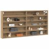 vidaXL Vitrine mit Regal Artisan-Eiche 100 x 8,5 x 50 cm Holzwerkstoff