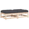 vidaXL Gartenhocker mit Kissen 2 Stk. Massivholz Kiefer